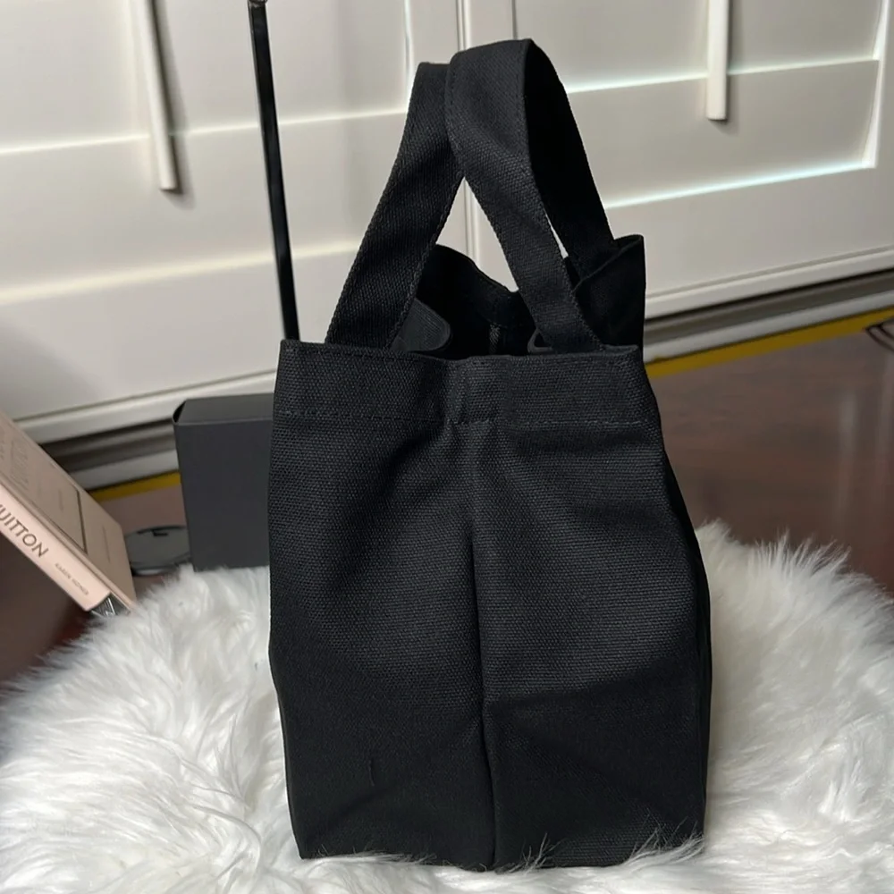 PRADA Beauty L'HOMME Milano L'EAU Black Mini Tote Canvas Bag Box PRADA Logo NWOT - Picture 5 of 17